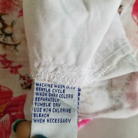 Vintage Floral Tropical Hawaiian Baggy Pleated Shorts Size 6 - Picture 10 of 10